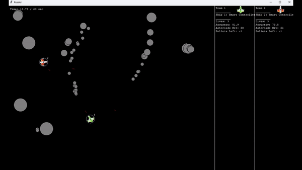 Asteroid game-container